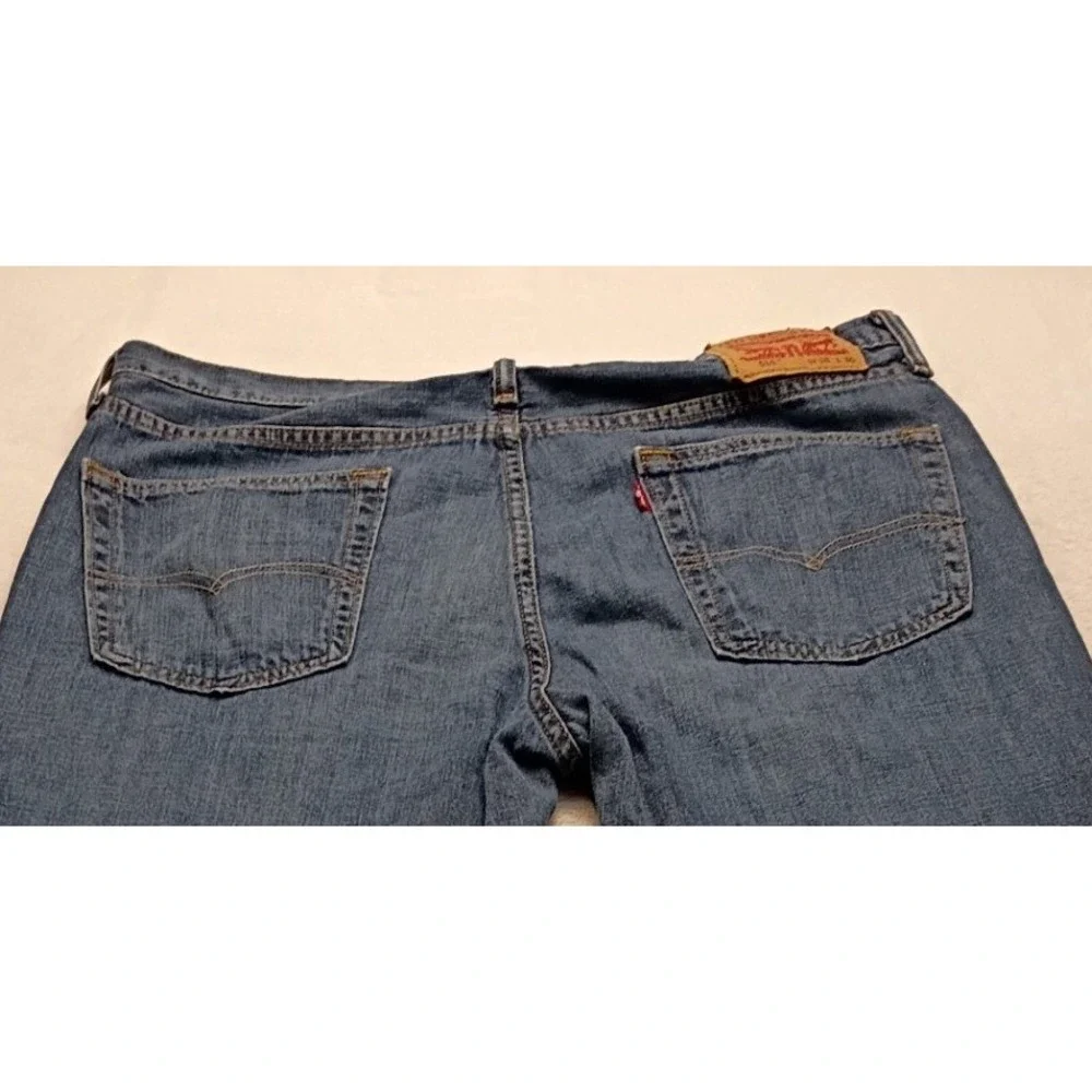 Levis 514 Straight Fit Men's Blue Denim Jeans 36x30 Medium Wash Casual Wear